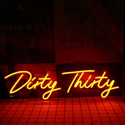 Dirty Thirty Led Neon Sign - Shineneon