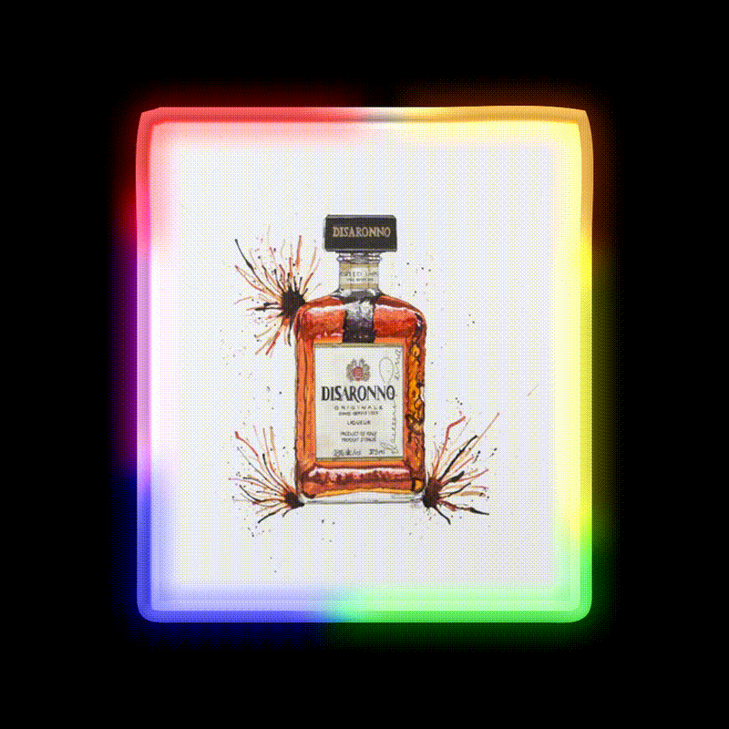 Disaronno Cocktail Bar Decor Led Neon Sign Rgb Color - LED neon sign close-up detail