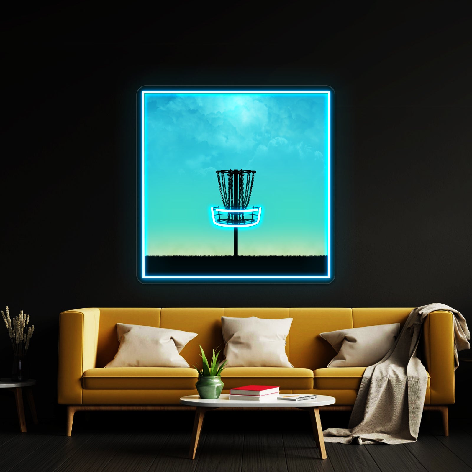 Disc Golf Basket Silhouette Wall Artwork Neon Signs | Shineneon