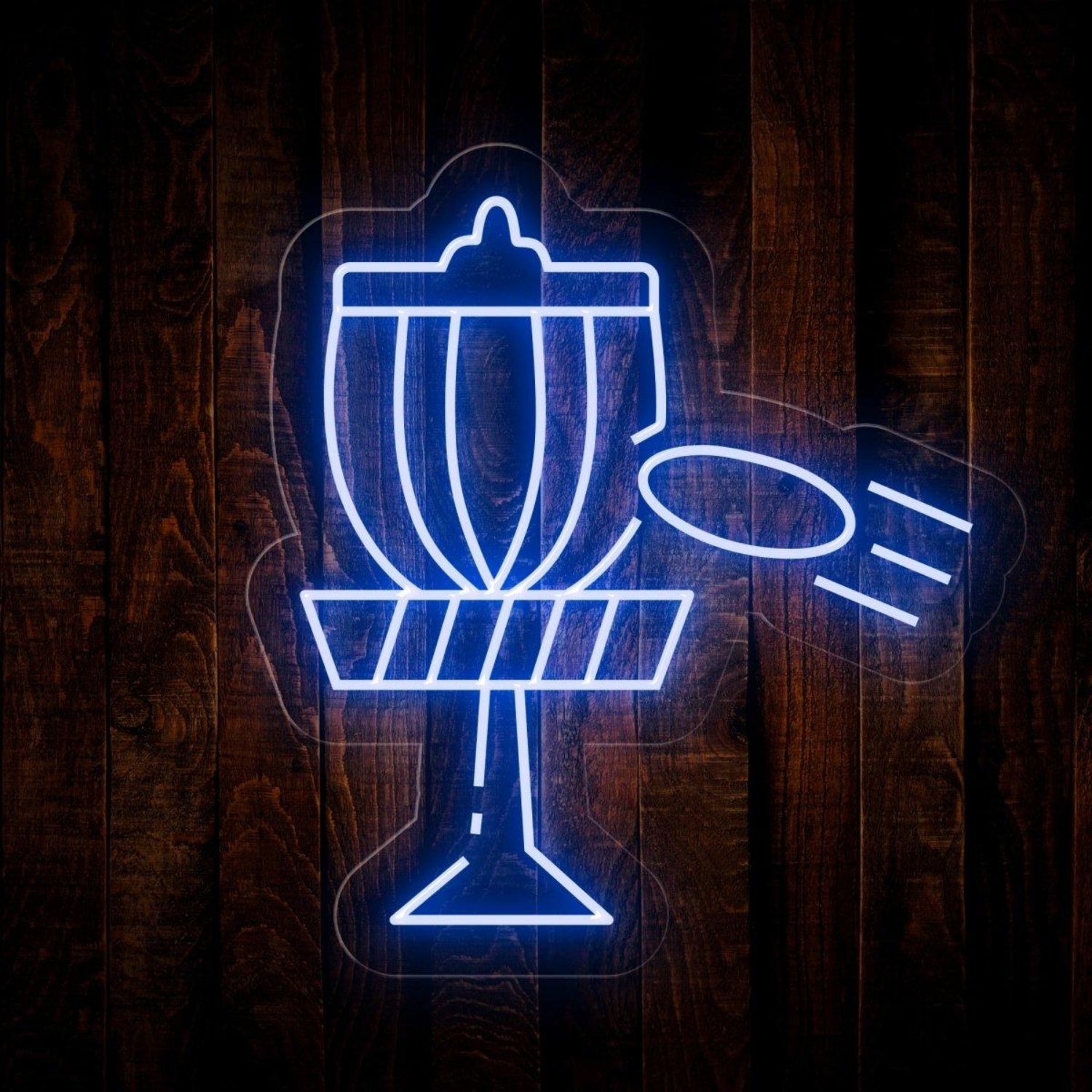 Disc Golf Victory Blue Trophy Led Neon Sign For Indoor Bar Game Room Decor | Shineneon