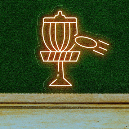 Disc Golf Victory Blue Trophy Led Neon Sign For Indoor Bar Game Room Decor | Shineneon