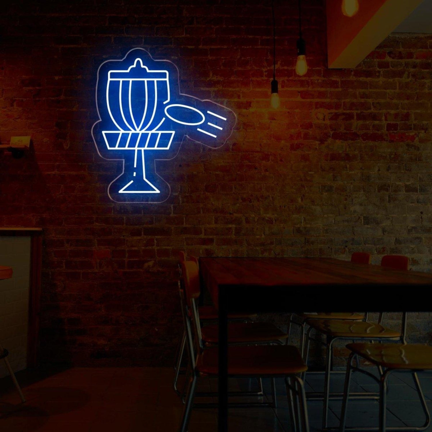 Disc Golf Victory Blue Trophy Led Neon Sign For Indoor Bar Game Room Decor | Shineneon