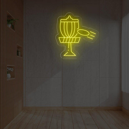 Disc Golf Victory Blue Trophy Led Neon Sign For Indoor Bar Game Room Decor | Shineneon