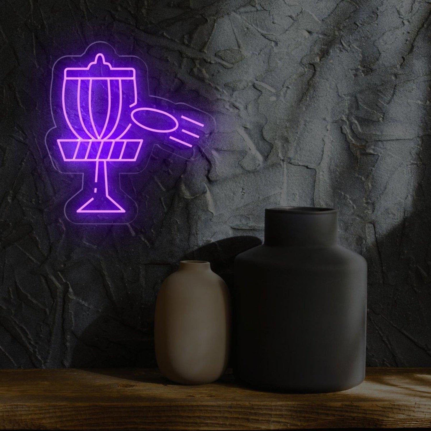 Disc Golf Victory Blue Trophy Led Neon Sign For Indoor Bar Game Room Decor | Shineneon