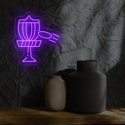 Disc Golf Victory Blue Trophy Led Neon Sign For Indoor Bar Game Room Decor | Shineneon