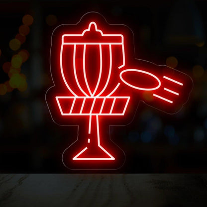 Disc Golf Victory Blue Trophy Led Neon Sign For Indoor Bar Game Room Decor | Shineneon