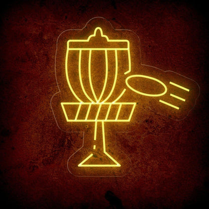 Disc Golf Victory Blue Trophy Led Neon Sign For Indoor Bar Game Room Decor | Shineneon