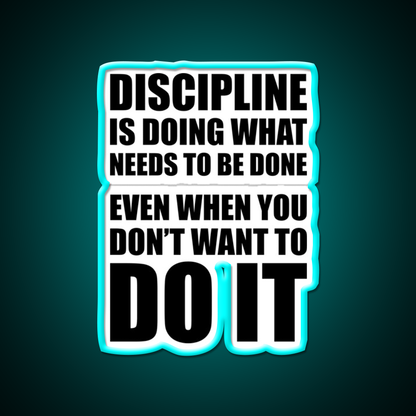 Discipline Motivational Gym Fitness Led Neon Sign Rgb Color