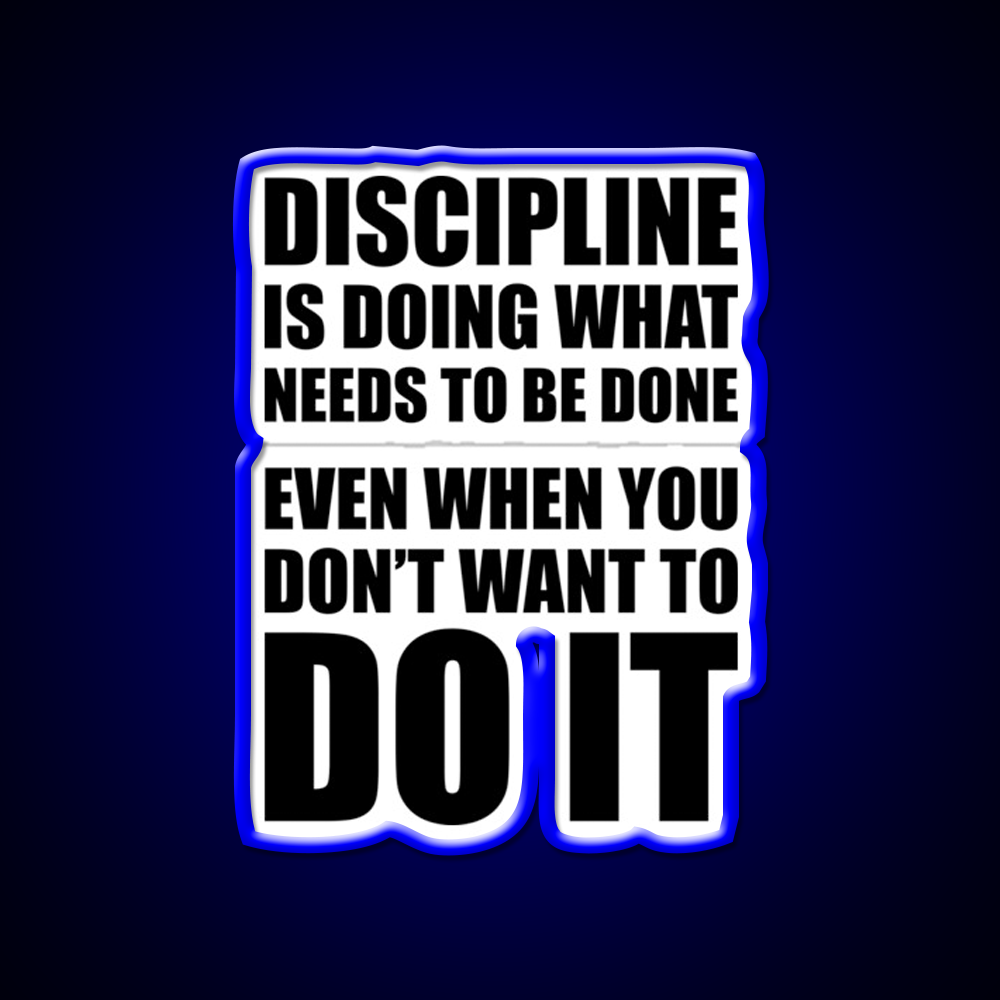 Discipline Motivational Gym Fitness Led Neon Sign Rgb Color