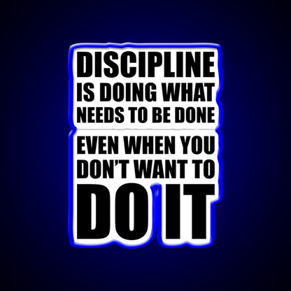 Discipline Motivational Gym Fitness Led Neon Sign Rgb Color