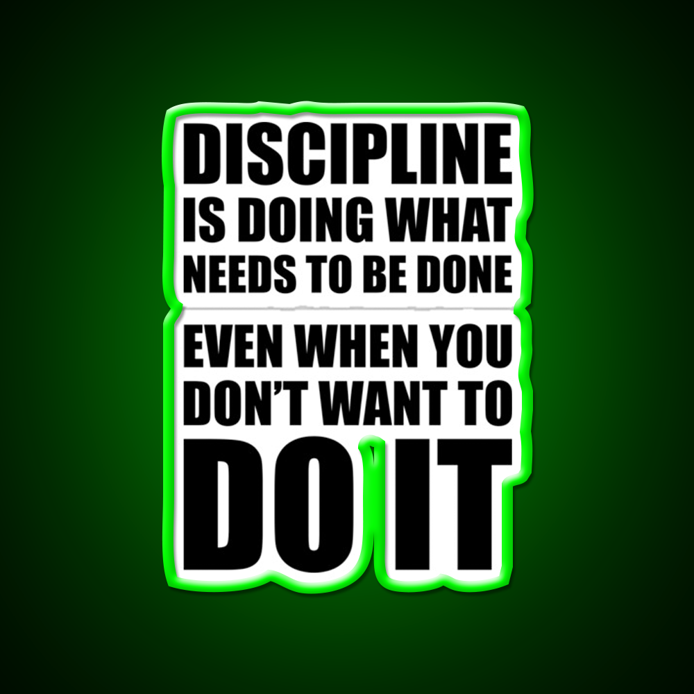 Discipline Motivational Gym Fitness Led Neon Sign Rgb Color