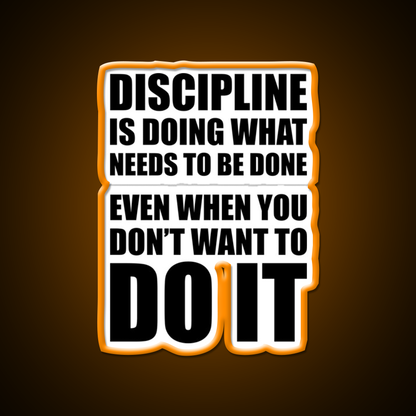 Discipline Motivational Gym Fitness Led Neon Sign Rgb Color