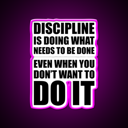 Discipline Motivational Gym Fitness Led Neon Sign Rgb Color