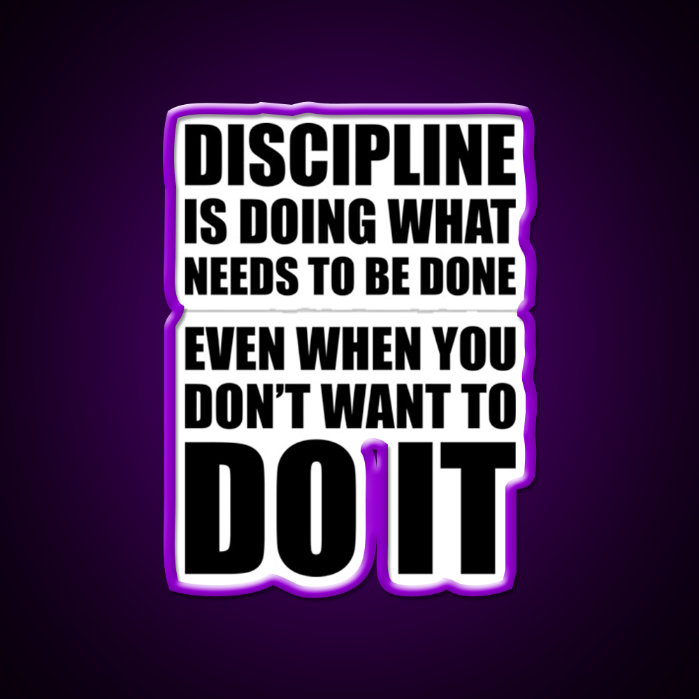 Discipline Motivational Gym Fitness Led Neon Sign Rgb Color