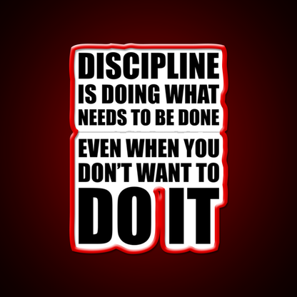 Discipline Motivational Gym Fitness Led Neon Sign Rgb Color