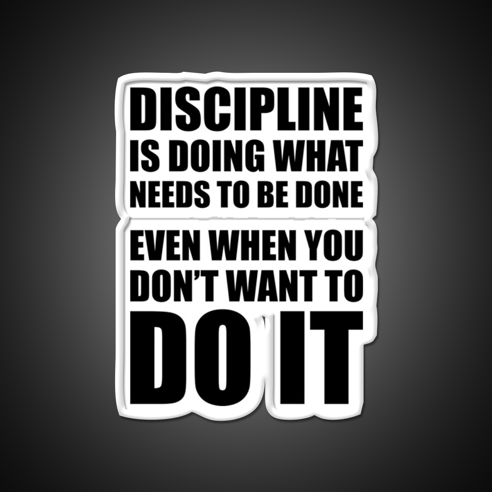 Discipline Motivational Gym Fitness Led Neon Sign Rgb Color