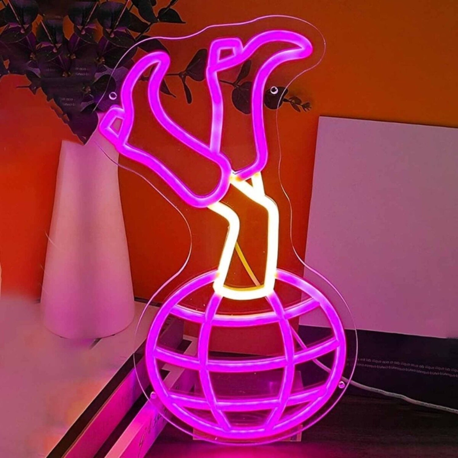 Disco Ball Cowgirl Legs Boots Led Neon Sign - Shineneon