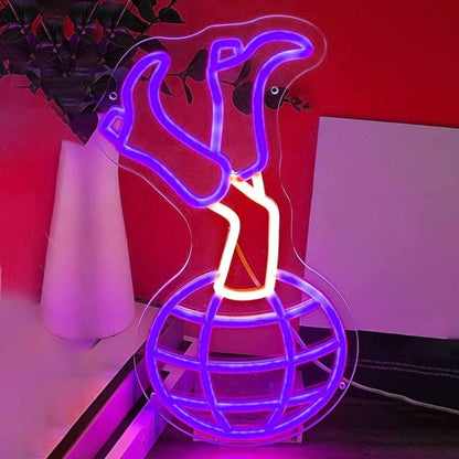 Disco Ball Cowgirl Legs Boots Led Neon Sign - Shineneon