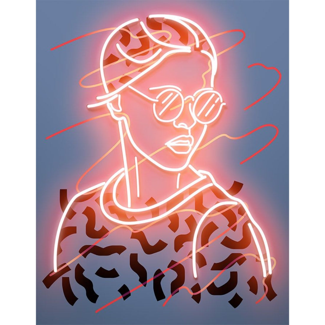 Disco Girl With Glasses Wall Art Led Sign Business Neon Sign