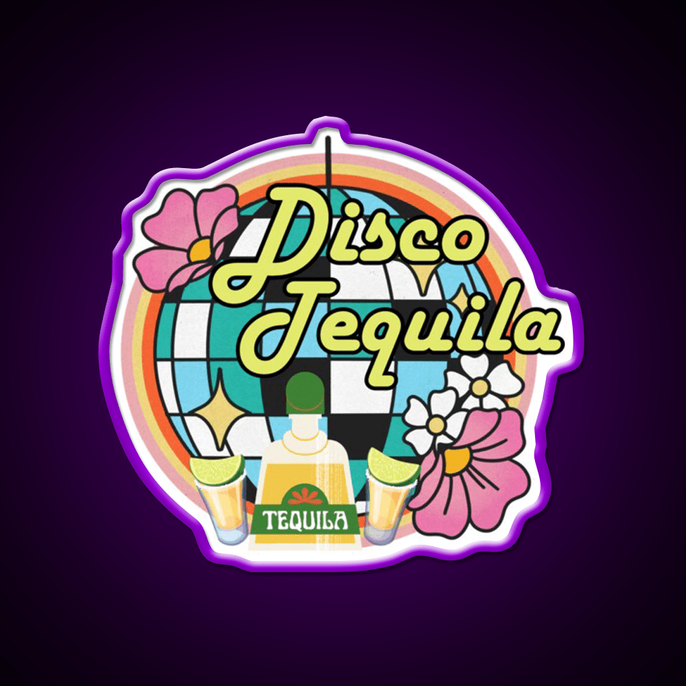 Disco Tequila Party Drink Tequila Led Neon Sign Rgb Color - Shineneon