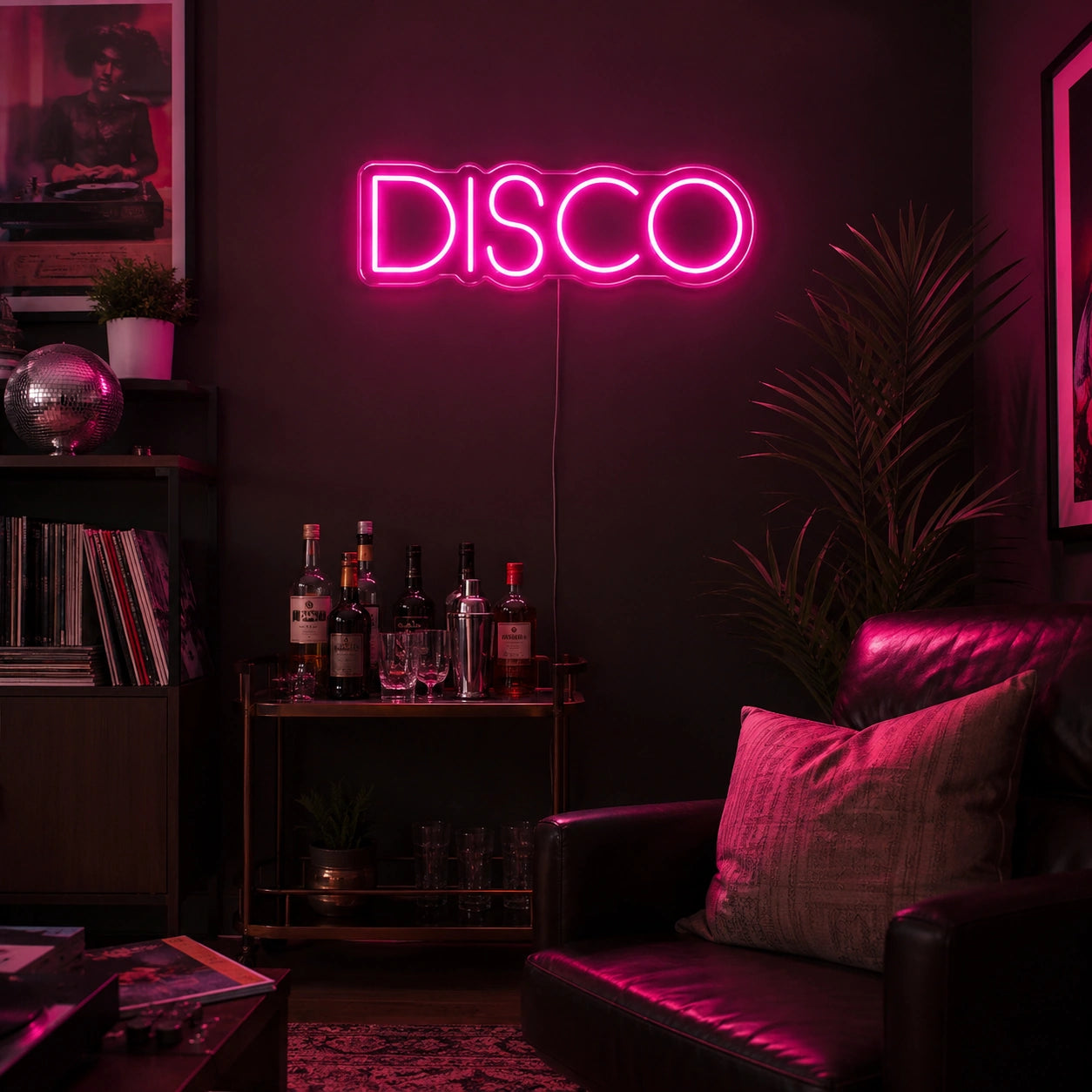 Disco Text LED Neon Sign size image