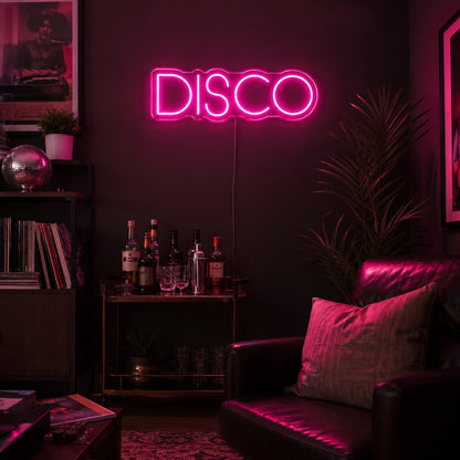 Disco Text LED Neon Sign size image