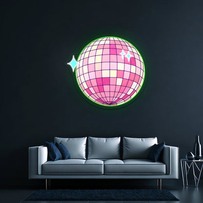Discoball Pink Neon Signs For Bar Wall Decor - Shineneon