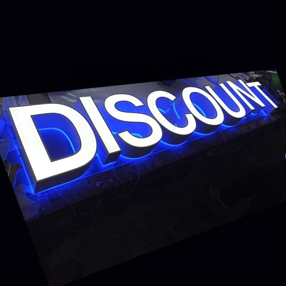 Discount 3D Frontlit And Backlit Channel Letter Led Light Sign - Shineneon