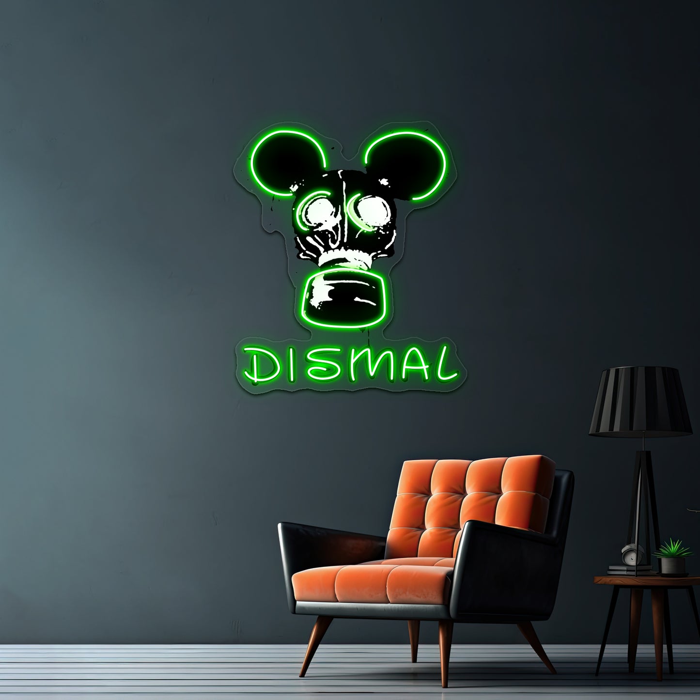 Dismal Black And White Unique Artwork Affordable Custom Neon Signs