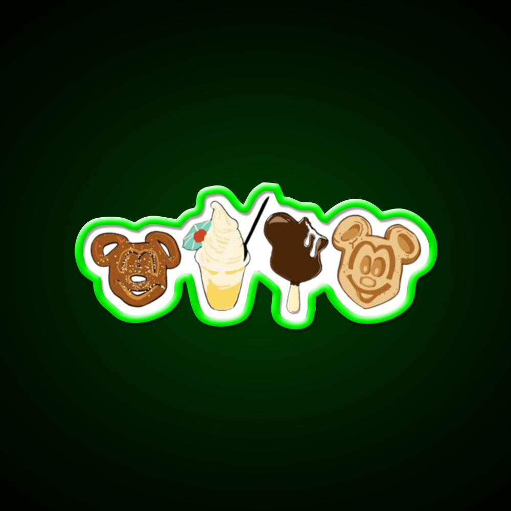 Disney Park Snacks Snack Food Led Neon Sign Rgb Color - Shineneon