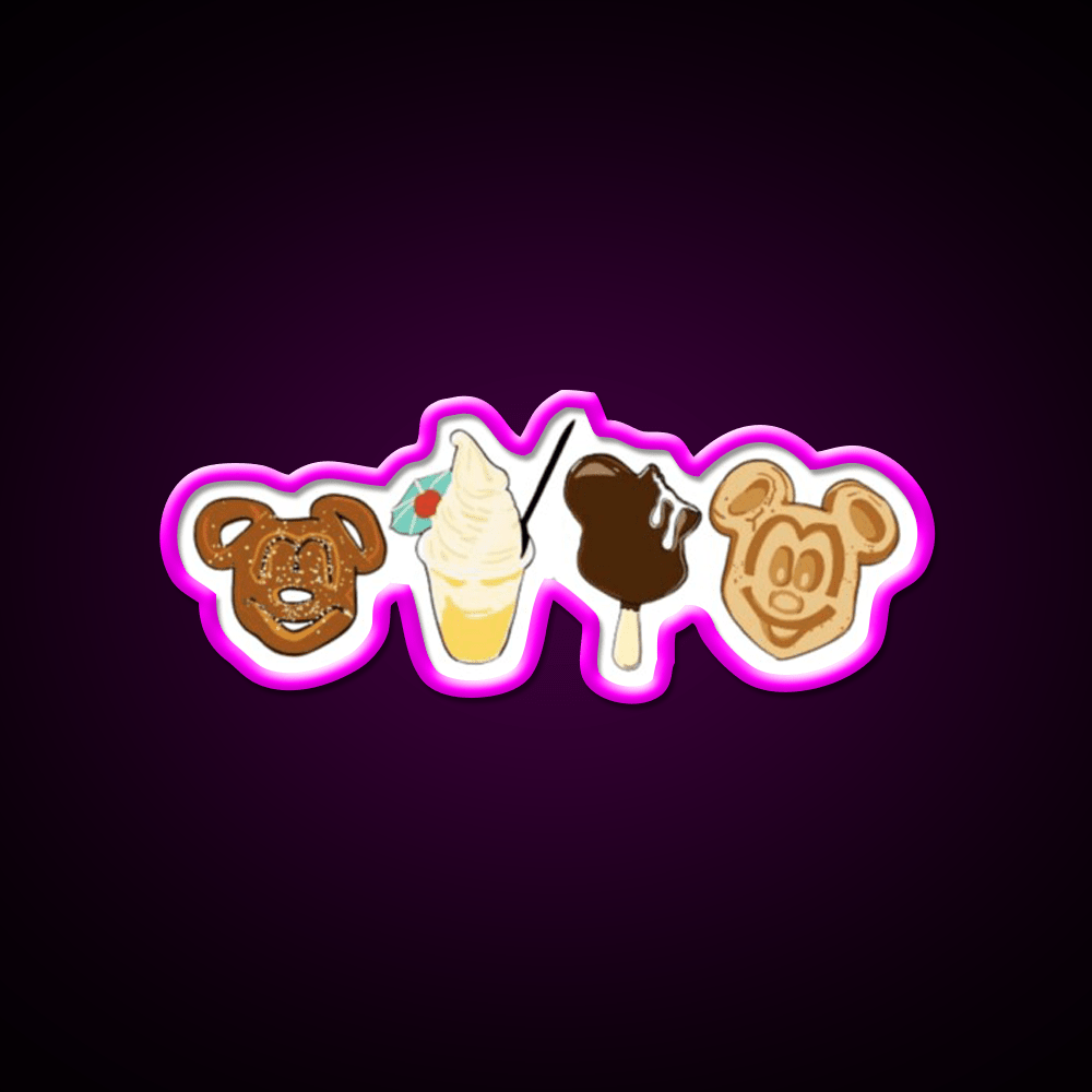 Disney Park Snacks Snack Food Led Neon Sign Rgb Color - Shineneon