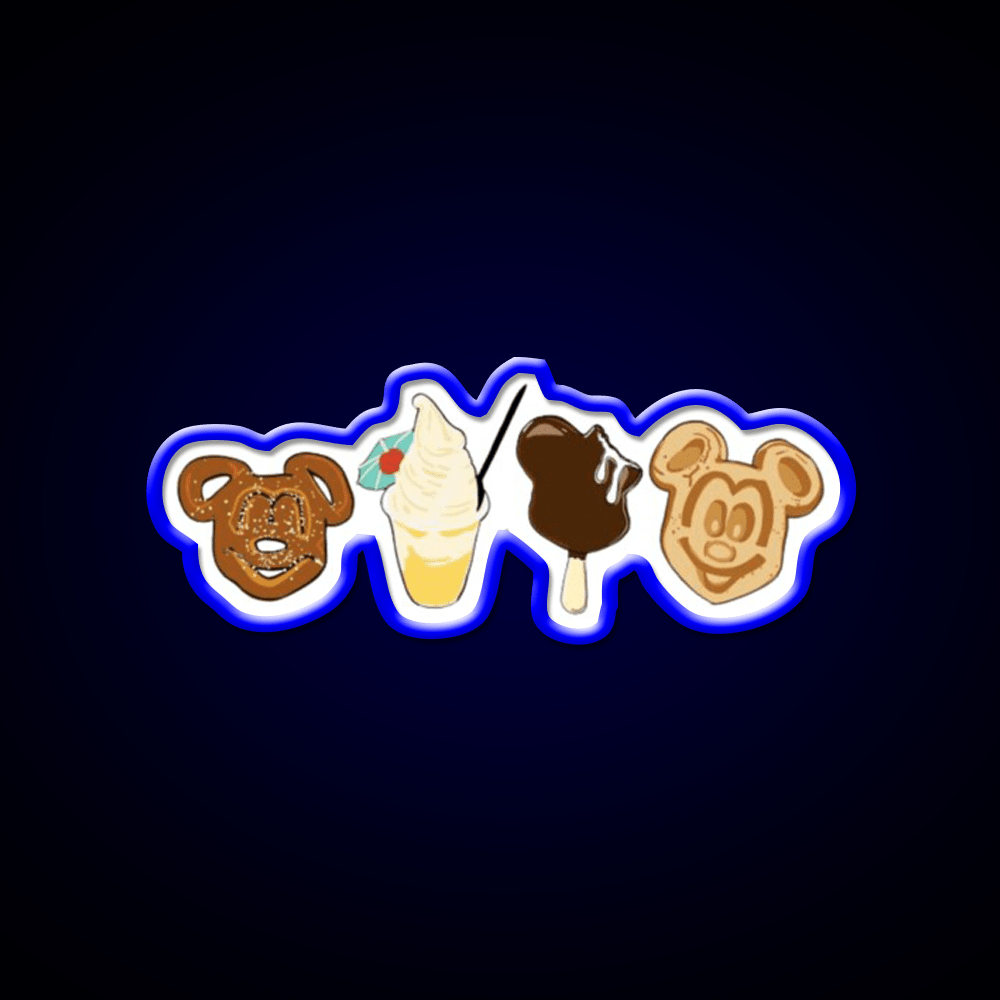 Disney Park Snacks Snack Food Led Neon Sign Rgb Color - Shineneon