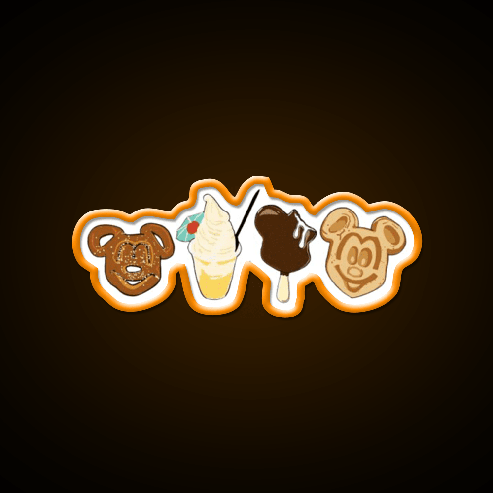 Disney Park Snacks Snack Food Led Neon Sign Rgb Color - Shineneon