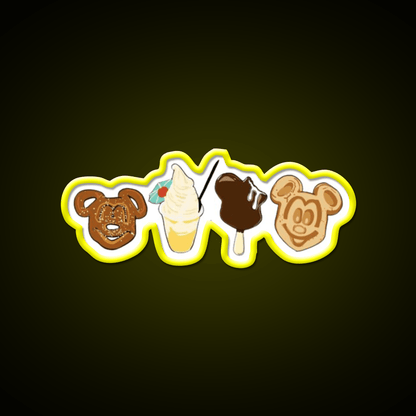 Disney Park Snacks Snack Food Led Neon Sign Rgb Color - Shineneon
