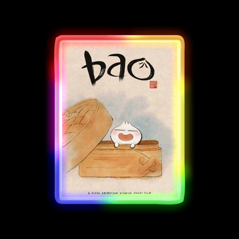 Disney Pixar Bao Short Film Led Neon Sign Chinese Food Rgb Color