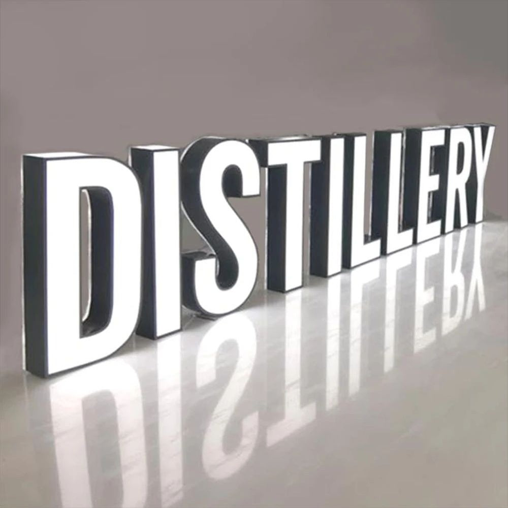 Distillery 3D Frontlit Channel Letters Led Light Sign