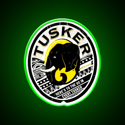 Distressed Tuskers Logo 2 Beer Bar Decor Led Neon Sign Rgb Color - LED neon sign view 8