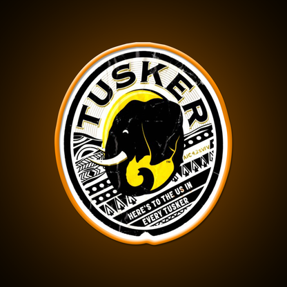 Distressed Tuskers Logo 2 Beer Bar Decor Led Neon Sign Rgb Color - LED neon sign view 6