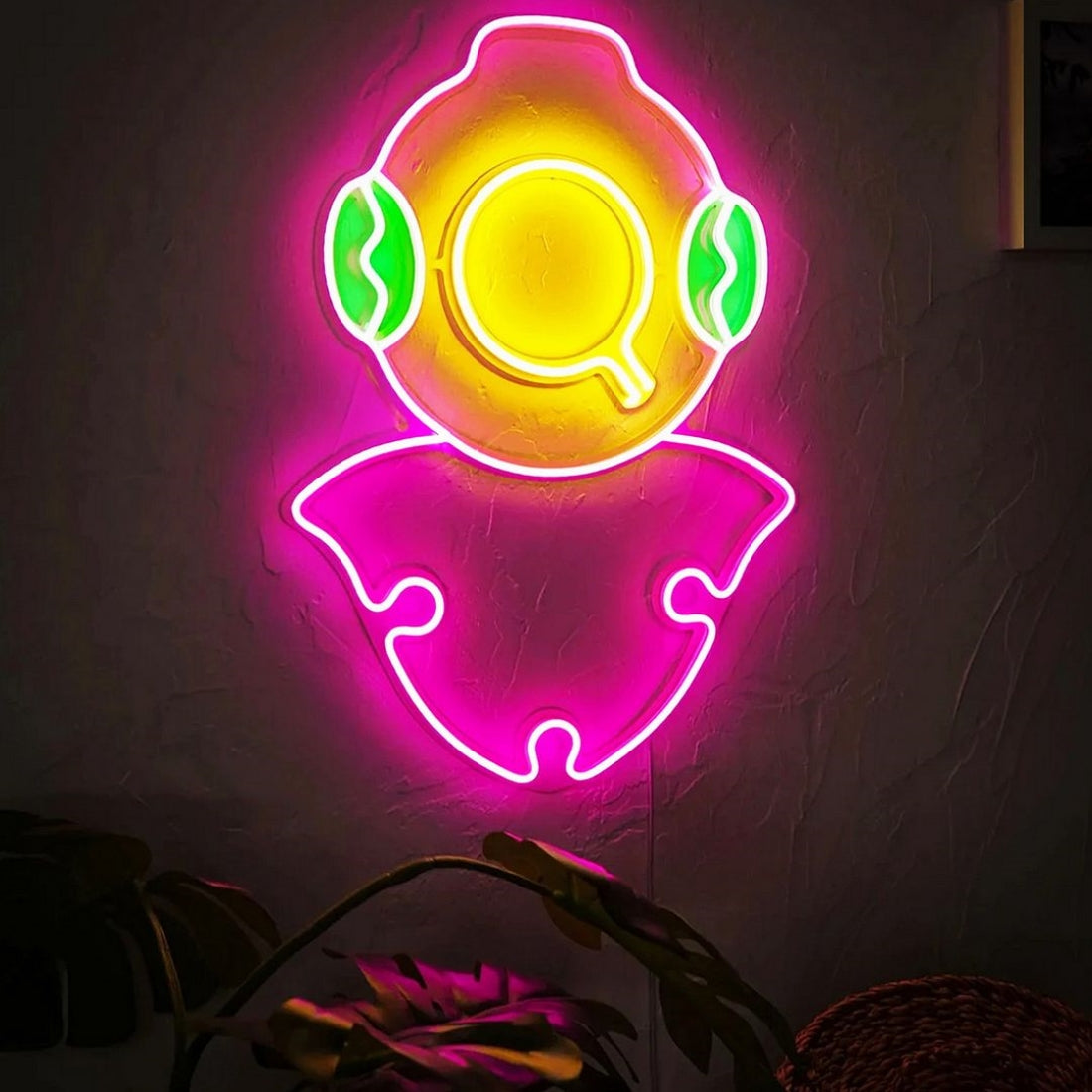 Diver Neon Wall Art Led Sign Business Neon Sign