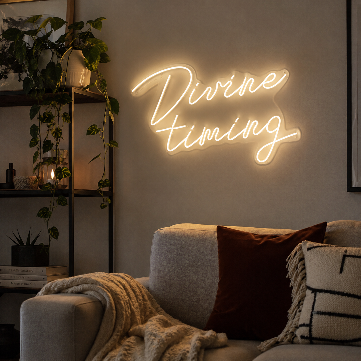 Divine Evening Wall Decor LED Neon Sign - 03 Real Lifestyle Scene