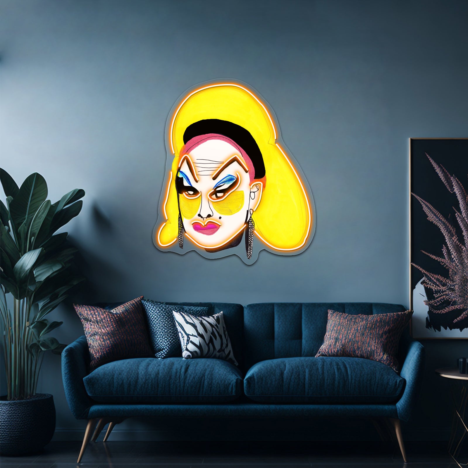 Divine Women Head Art Design Artwork Affordable Custom Neon Signs | Shineneon