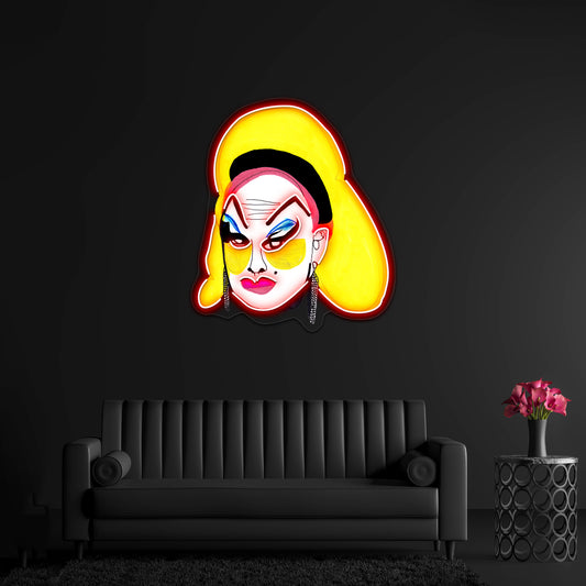 Divine Women Head Art Design Artwork Affordable Custom Neon Signs