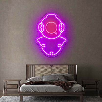 Diving Helmet Neon Sign Kids Bedroom Wall Decor Led Signs For Bedroom - Shineneon