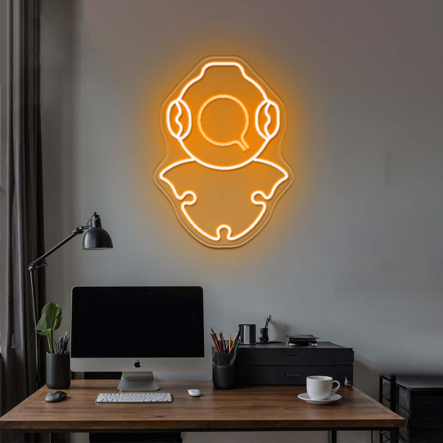 Diving Helmet Neon Sign kids bedroom wall decor led signs for bedroom