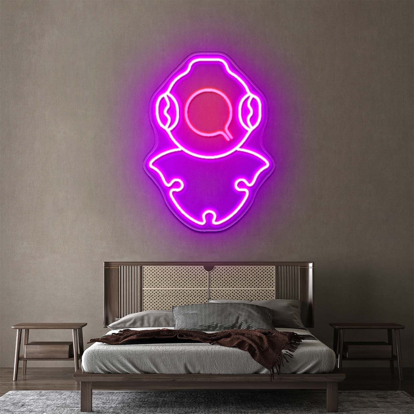 Diving Helmet Neon Sign kids bedroom wall decor led signs for bedroom