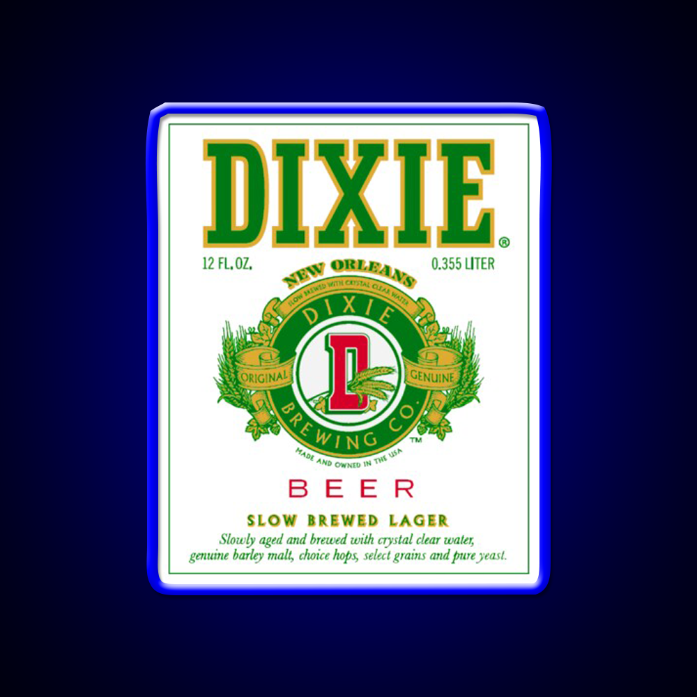Dixie Beer Logo Beer Bar Decor Led Neon Sign Rgb Color