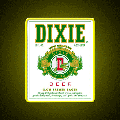 Dixie Beer Logo Beer Bar Decor Led Neon Sign Rgb Color