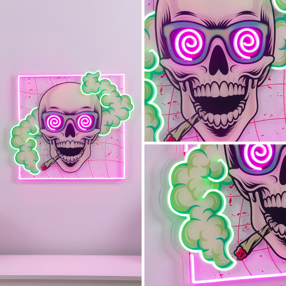 Urban Nightlife Weed Leaf Pop Led Neon Sign Wall Art for Business Shop