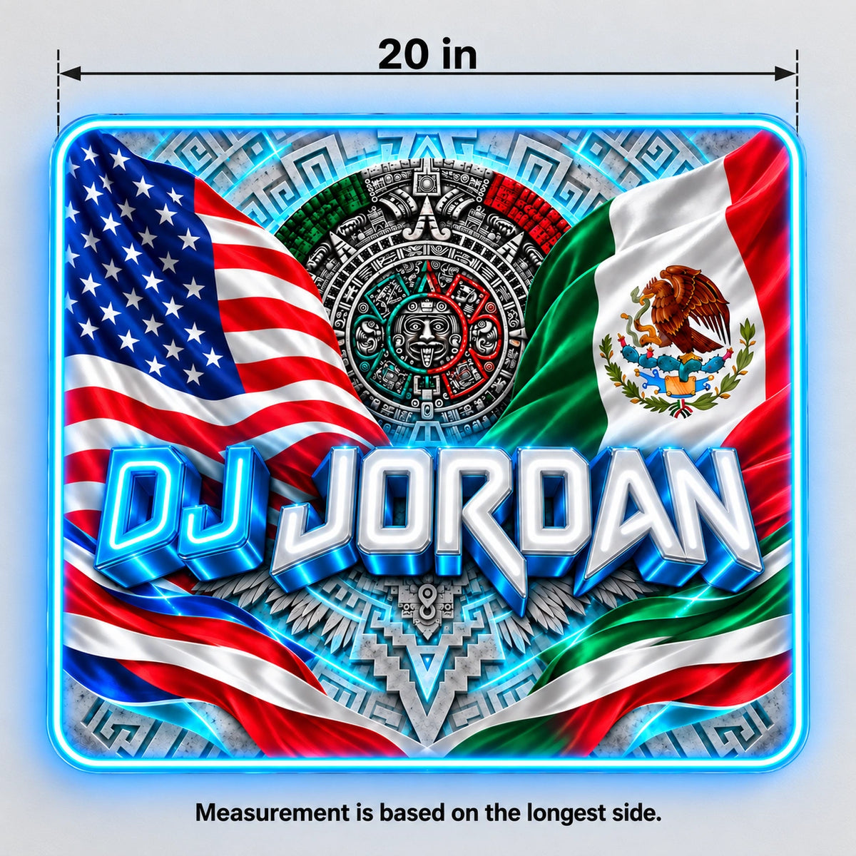 Dj Jordan Custom LED Neon Sign | 9c6d0546d18010509db7cf839ec79331825e735546b8b34442cf959d99cc0f00 | dimensions