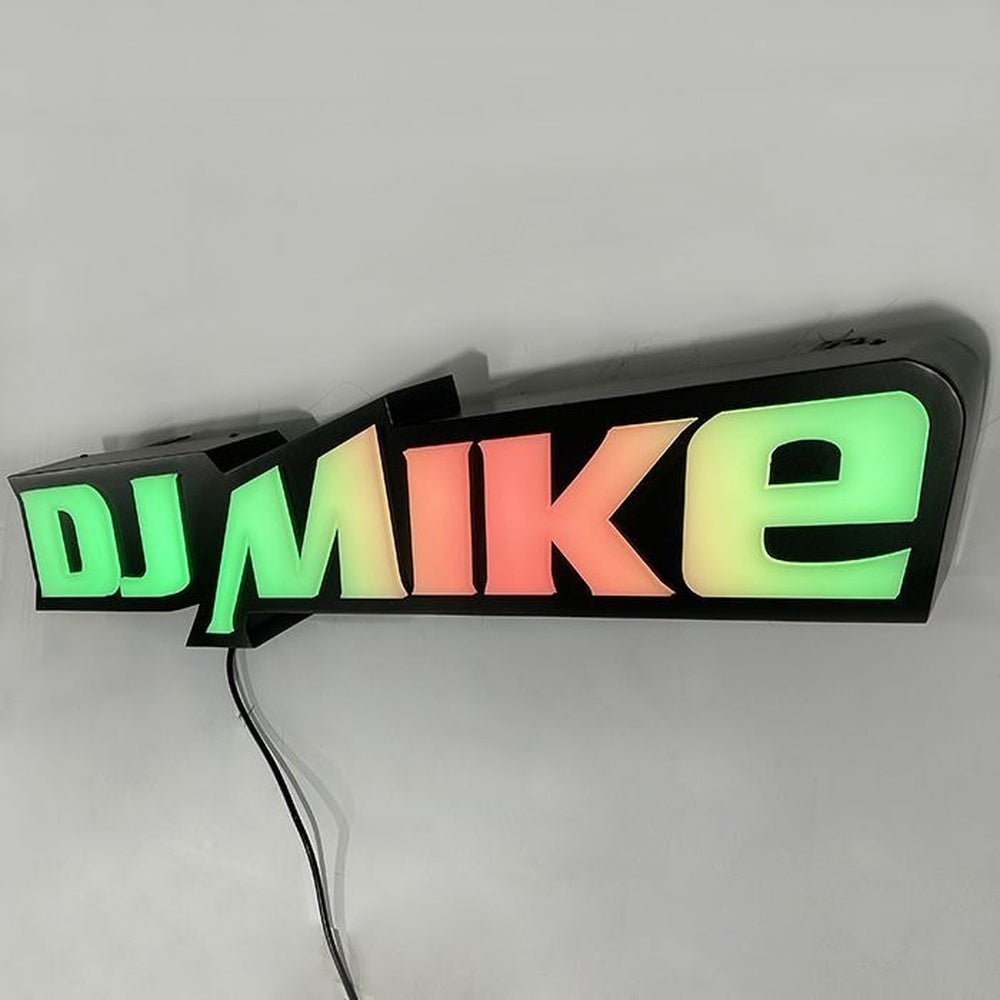 Dj Mike 3D Frontlit Channel Letters Led Light Sign
